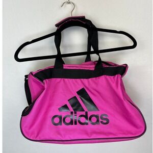 Adidas Pink Duffel Bag Gym Sport Travel Carry On Bold‎ Logo